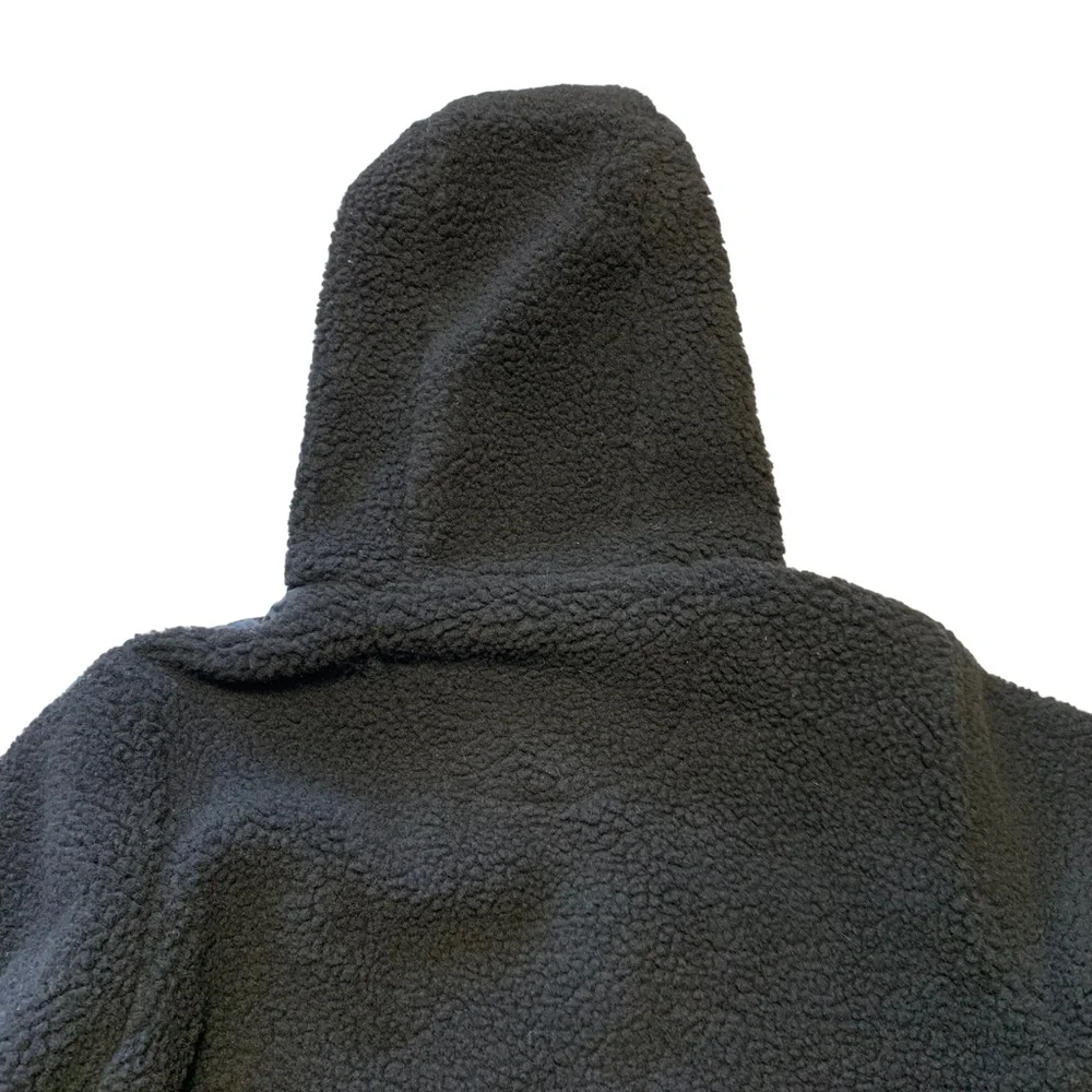 Save The Duck Derik Kids Unisex Recycled Teddy Jacket Black Hooded Size 12 NWT